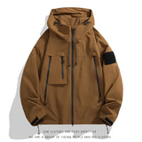 Coverwin Outdoor Men's Jacket New Spring Autumn American Style Functional Trendy Magic Patch Couple Loose Fit Hooded Clothing