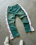 Coverwin 2000s High Street Hip Hop Striped Side Zipper Design Elastic Waist Wide-Leg Pants Men's American Retro Fashion Trend Sweatpants