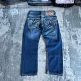 Coverwin Men Fashion Jeans Work Pants High Street Vintage Hip Hop Embroidered Jeans Baggy Casual Straight Versatile Denim Trousers S-XXL