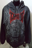 Coverwin Harajuku Oversize Black Hoodie Sweatshirt Tapout Zipper Hoodie Men's And Women's Y2K Gothic Retro Graphic Letter Top Street Wear