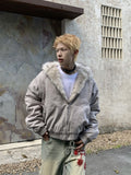 Coverwin-Hoodies Y2k Oversized Tops Mens Winter Clothes Streetwear Hip Hop Fox Fur Thick Korea Zip Up Hoodie Punk Hombre Kpop Coats Men