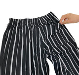 Coverwin  4450 BLACK STRIPE WIDE STRAIGHT PANTS