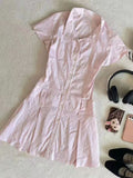 Coverwin-2025 Summer Short Dresses Vintage Women Clothes 90s High waist Sexy Harajuku White Party Dress 90s Sweet Girl Gothic Mini Dress
