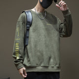 Coverwin American suede sweatshirt for men in autumn and winter, loose plus size men's plus size fat tops and jackets trendy brands Y2K