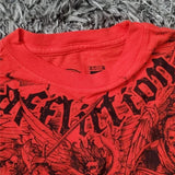 Coverwin Street Retro New Red Print Casual Plus Size T-shirt Y2K Harajuku Fashion Short-sleeved Gothic Women Loose Short-sleeved Clothing