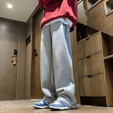 Coverwin Outfit Trendy Korean Style Gray Sweatpants Men's Loose Leg-tie Autumn Winter 2024 New Y2K Street Straight Versatile Wide-leg Sweatpants