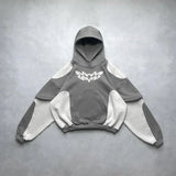 Coverwin American New Harajuku Fashion Flash Diamond Oversized Letter Patch Hoodie Mens Womens Y2K Hip Hop Gothic Casual Joker Sweatshirt