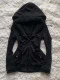 Coverwin-Punk Coat Dark Winter Clothes Women Gothic Zip Up Hoodies 2025 New Korea Oversized Tops Jackets Femme Hoody Streetwear Coats Top