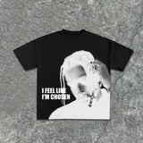 Coverwin Street TS-I Feel Like I'm Chosen Print 100% Cotton T-Shirt