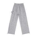 Coverwin 11080 GRAY BUTTON-UP HOODIE & WIDE SWEATPANTS