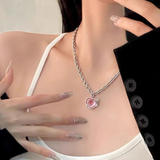 Coverwin "Crystal Heart Pendant" Necklaces