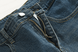 Coverwin  6566 DARK BLUE CROPPED DENIM JEANS