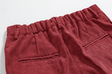Coverwin 6219 CLARET RED CORDUROY WIDE STRAIGHT PANTS