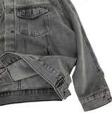 Coverwin 2024 New Fashion Men Spring outfit  No. 4461 WASHED GRAY DENIM JK