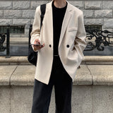 Coverwin Men Winter Outfit Blazers Men Casual Loose Suit Jackets Male Korean Leisure Daily Streetwear All-match Simple Suit-tops  blazer mascullino