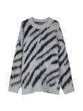 Coverwin Zebra Pattern Mohair Sweater NA540