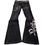 Coverwin Y2K Fashion New Pattern Printing Baggy Jeans Women Vintage Gothic Hip-hop Popular Casual High Waist Wide-leg Pants Streetwear