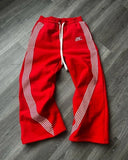 Coverwin 2000s High Street Hip Hop Striped Side Zipper Design Elastic Waist Wide-Leg Pants Men's American Retro Fashion Trend Sweatpants