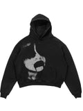 Coverwin Y2k Women's Top Hoodies Sweatshirt Pullover Oversized Streetwear Vintage Dark Gothic Trauma Premium Hoodie Hip Hop Rap 2024 new