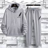 Coverwin 2025 Spring and Autumn New Men's Hoodie Two Piece Set Fashionable Fleece Warm Casual Hoodie Sweatshirt Sport Set