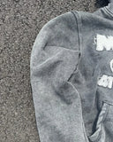 Coverwin 2024 New American Retro New Trend Gothic Letter Patch Oversized Gray Zipper Hoodie Men's Y2K Harajuku Hip-Hop Casual Street Wear