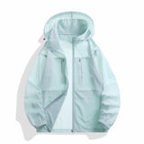 Coverwin 2025 Men's Sunscreen Jacket Spring and Autumn UV Protection Casual Hooded Outdoor Coat Pocket Lightweight Sunscreen Clothing