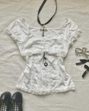 Coverwin-Crop Top Y2k Summer Punk Sexy Lace T shirts Body Tees Slim Graphic T shirt Women Clothes 2000s Harajuku Grunge Kawaii Cute Top