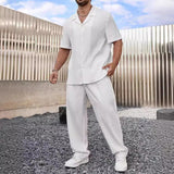 Coverwin Shirt Pants 2025 Summer New Arrival Men Fashion Classic Shirt Men Business Casual Shirts Men A Set Of Clothes