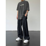 Coverwin Outfit vibe American street pants ins high street trendy straight overalls men spring and autumn loose casual drawstring anklets eam