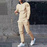 Coverwin 2025 Spring and Autumn New Fashion Trend Versatile Loose Leisure Set Outdoor Sports Set Hoodie Two Piece Set