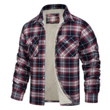 Coverwin 2025 Winter New Fleece Warm Jacket Fashion Collar Checkered Single Breasted Loose Casual Jacket