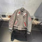 Coverwin Devil Jacket Y2K Mens Womens Hip Hop Leather Cartoon Embroidered Motorcycle Jacket Leather Zipper Jacket Coats