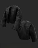 Coverwin 2024 Autumn and Winter New Baseball Collar Jacket Loose Black Embroidery Zip Up Jacket for Men Bomber Leather Jackets Coat