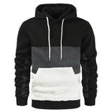 Coverwin Autumn and winter new unisex three tone hooded sweatshirt, casual, simple and versatile