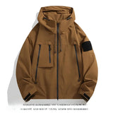 Coverwin Outdoor Men's Jacket New Spring Autumn American Style Functional Trendy Magic Patch Couple Loose Fit Hooded Clothing