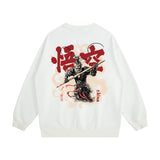Coverwin Round Neck Hoodie Men's Dark God Wukong High Street Hip-hop Loose Long Sleeved Top 2025 New Spring and Autumn Versatile Casual