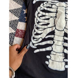 Coverwin-Skulls Punk T shirt Women Slim Gothic Street Vintage Black Short Tops Dark Crop Top Femme T Shirts Sexy Y2k Clothing 2000s Tees
