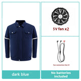 Coverwin 2025 New Sleeveless Men's Summer Outdoor Sunscreen Work Clothes Men's Intelligent Fan Cooling Air Conditioning Clothes