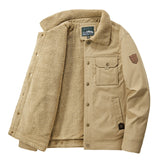 Coverwin 2025 Winter Hot Selling Fleece Jacket Men's Casual Loose Thick Cotton Jacket Fashion Multi Pocket Jacket