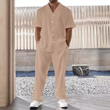 Coverwin Shirt Pants 2025 Summer New Arrival Men Fashion Classic Shirt Men Business Casual Shirts Men A Set Of Clothes
