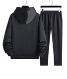 Coverwin 2025 Spring and Autumn New Men's Hoodie Two Piece Set Fashionable Fleece Warm Casual Hoodie Sweatshirt Sport Set