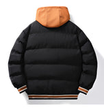 Coverwin Men's Cotton Padded Jacket Hooded Parka Letter Embroidery Zipper Pockets Coldproof Outerwear Male Coat Streetwear Chic Hot Sales