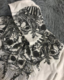 Coverwin Y2K Harajuku Style New Fashion Oversized Skull Print Sweater Hoodie Men Street Retro Hip Hop Popular Casual Joker Sports Hoodies