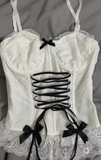 Coverwin-Sweet Girl Sling Y2k 2025 Summer Camis Women Clothes Streetwear Bow White Bandage Kawaii Slim Tank Tops Sexys Harajuku Crop Top