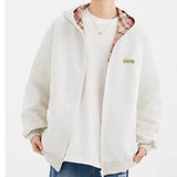 Coverwin Outfit Korean personalized high street couple wear autumn new hooded cardigan zipper sweatshirt men's trendy niche high-end jacket tops