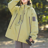 Coverwin 2025 Hooded Jacket Men's Outdoor Sports Waterproof Loose Cool Fashionable Zipper Fashionable Long Sleeved Energetic Jacket