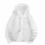 Coverwin 2025 Men's Sunscreen Jacket Spring and Autumn UV Protection Casual Hooded Outdoor Coat Pocket Lightweight Sunscreen Clothing
