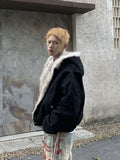 Coverwin-Hoodies Y2k Oversized Tops Mens Winter Clothes Streetwear Hip Hop Fox Fur Thick Korea Zip Up Hoodie Punk Hombre Kpop Coats Men