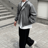 Coverwin 2024 New Fashion Men Spring outfit TOOLING COLLAR ZIP-UP JK