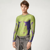 Coverwin Christmas  Cyberpunk Abstract Painting Mesh Top